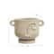 Hello Honey® 8.25" Cream Stoneware Face Planter & Saucer